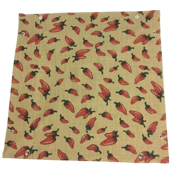 Chile Traditions Pepper Jute Collapsible Square Basket Display - Picture 3 of 6